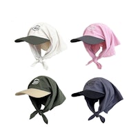 four different hats in different colors